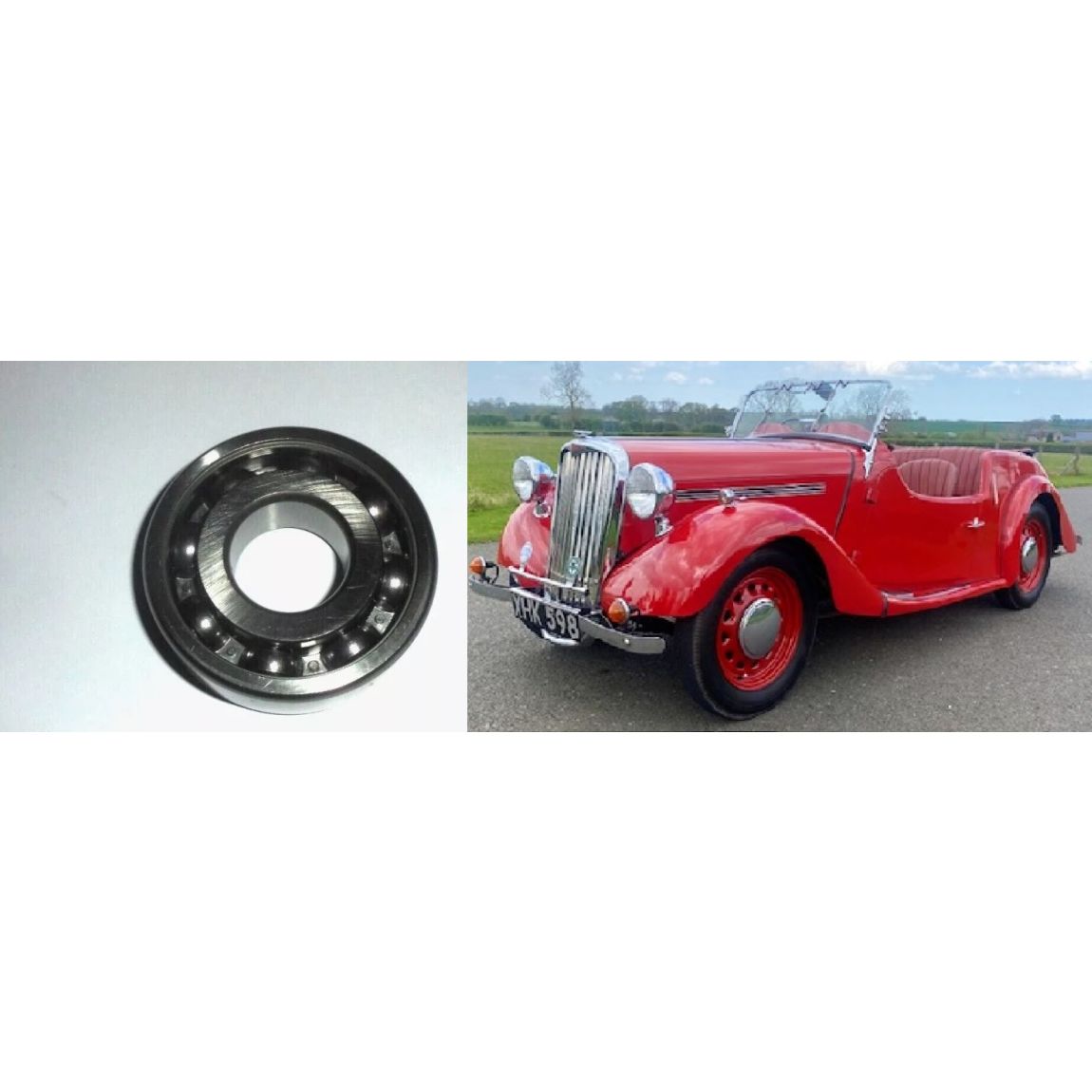 REAR WHEEL HUB BEARING KIT x1 (Singer 9 Nine) (1945- 54) 